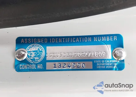 2019 GMC Sierra 1500 Slt z USA, uszkodzony, nr VIN 3GTU9DED9KG271809